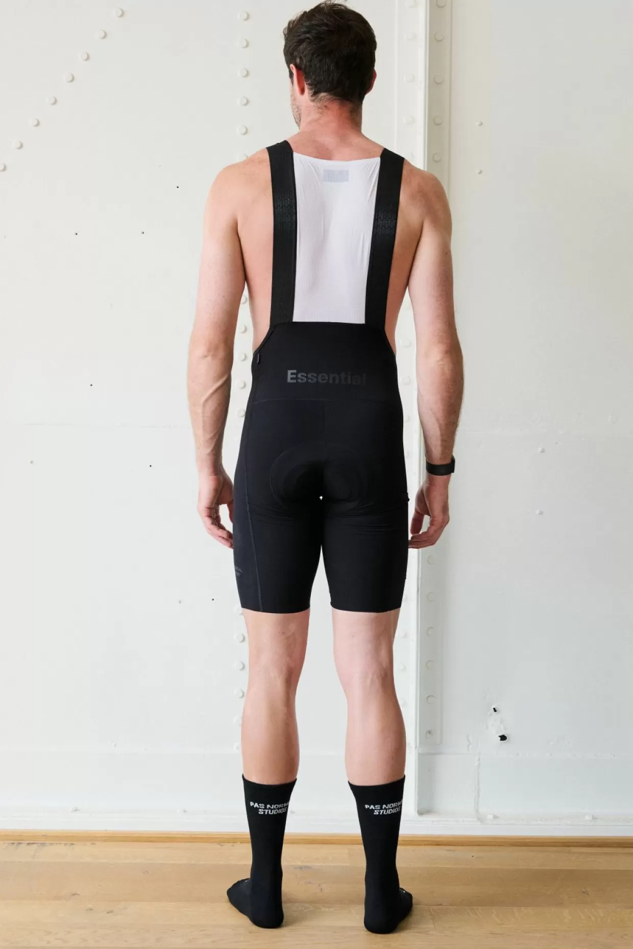 mens_essential_light_bibs___black_4-1.webp Bibs^Pas Normal Studios Men's Essential Light Bibs — Black