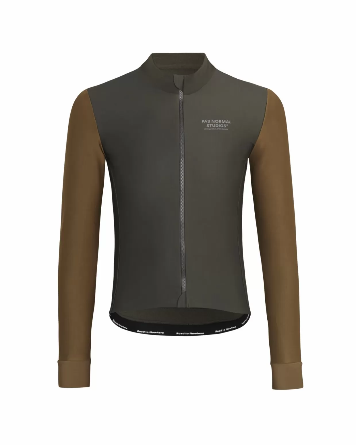Jerseys^Pas Normal Studios Men's Mechanism Thermal Long Sleeve Jersey — Dark Olive / Army Brown
