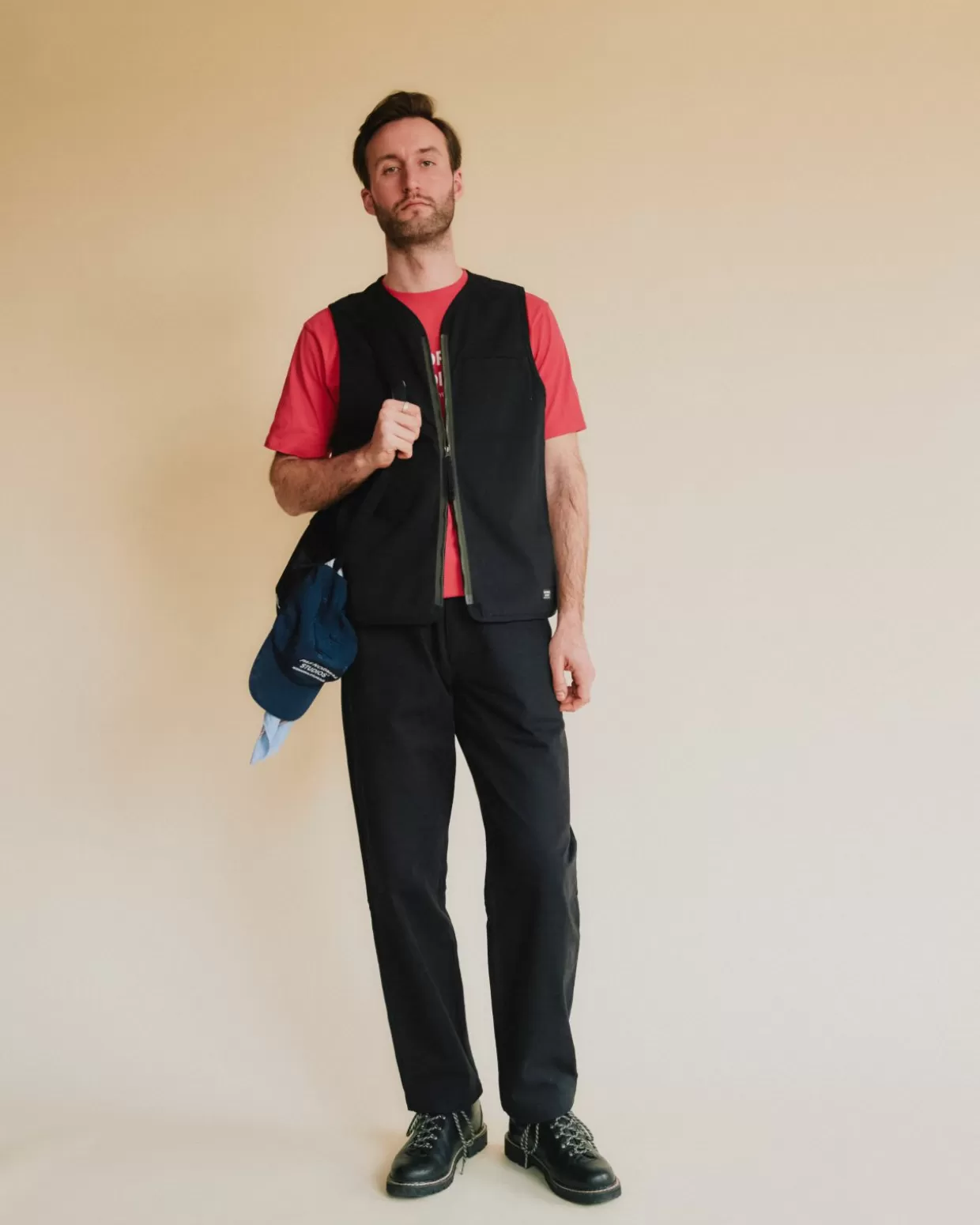 offrace_cotton_twill_vest___black_3-1.webp Casual | Casual^Pas Normal Studios Off-Race Cotton Twill Vest — Black