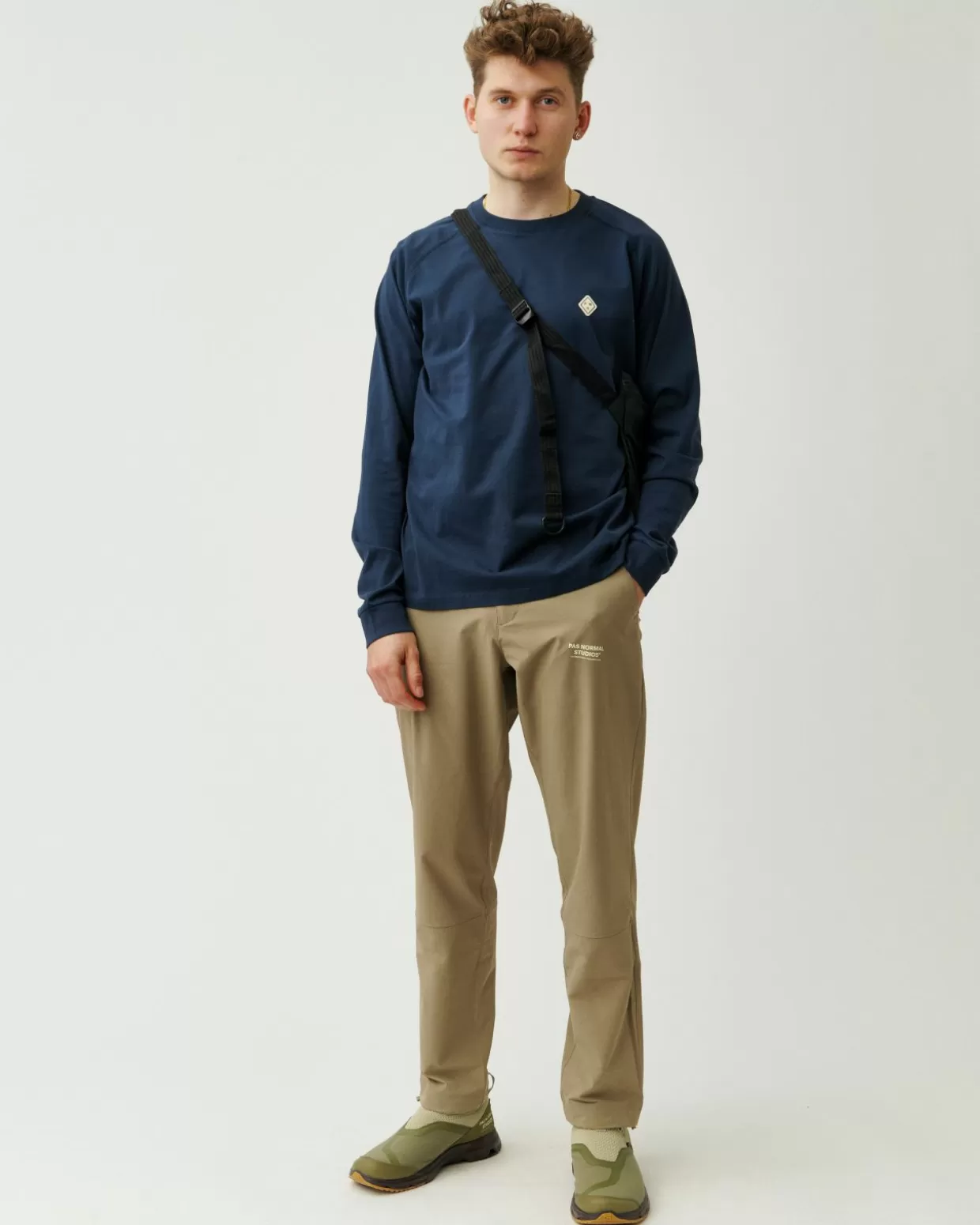 offrace_patch_long_sleeve_tshirt___navy_3-1.webp Casual | Casual^Pas Normal Studios Off-Race Patch Long Sleeve T-Shirt — Navy