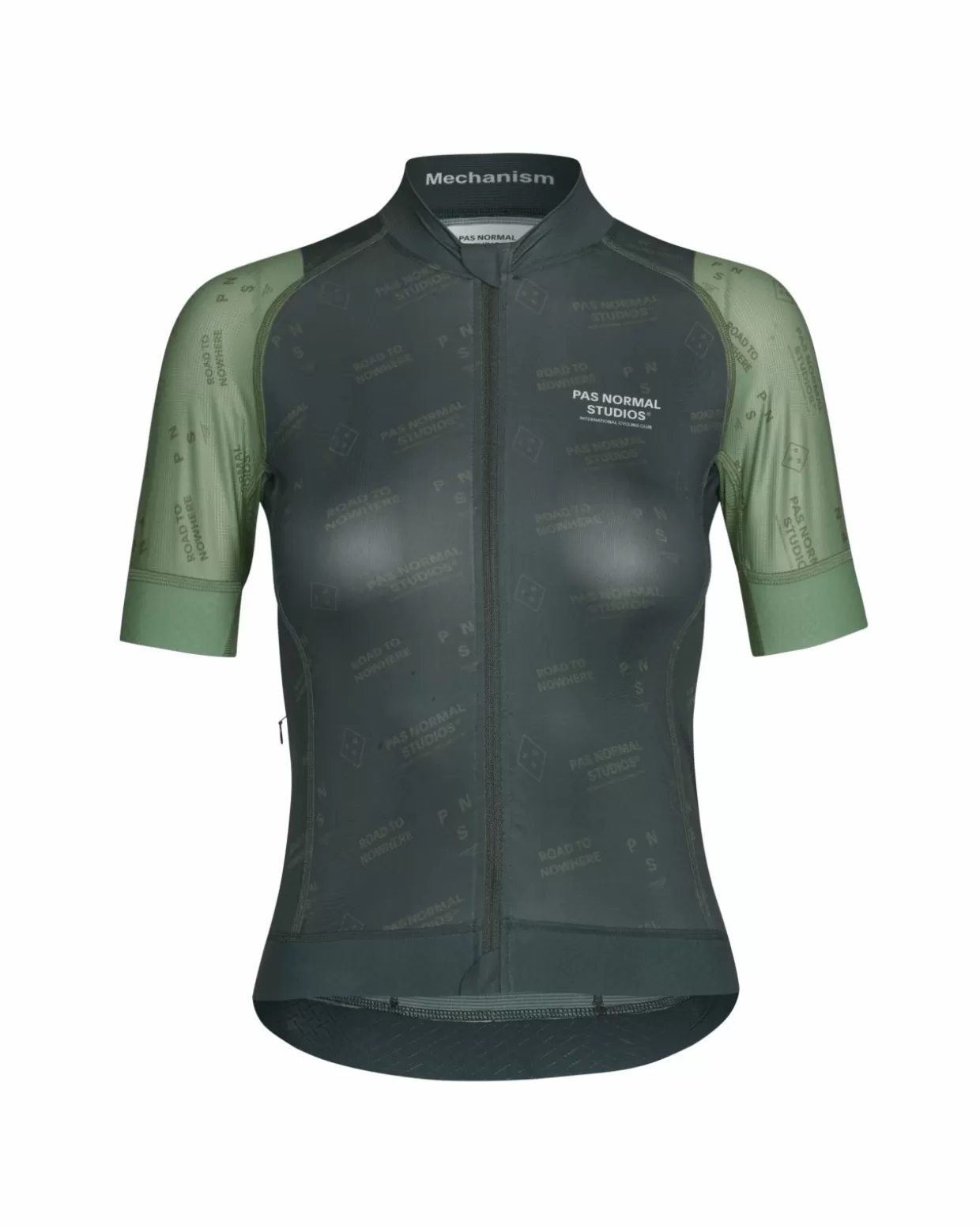 Jerseys^Pas Normal Studios Women's Mechanism Late Drop Jersey — Dark Moss Contrast