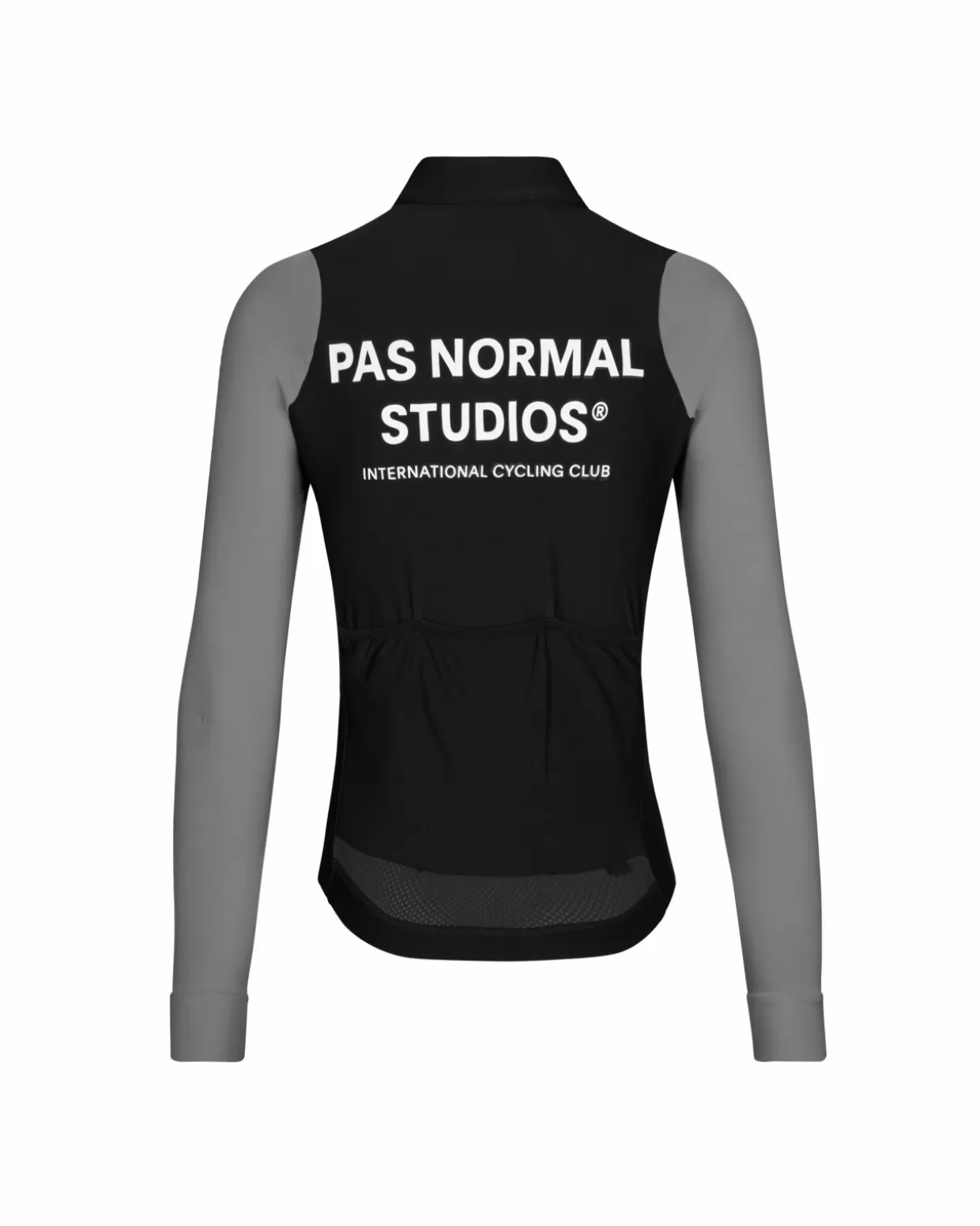 womens_mechanism_long_sleeve_jersey___blackmedium_grey_2-1.webp Jerseys^Pas Normal Studios Women's Mechanism Long Sleeve Jersey — Black/Medium Grey