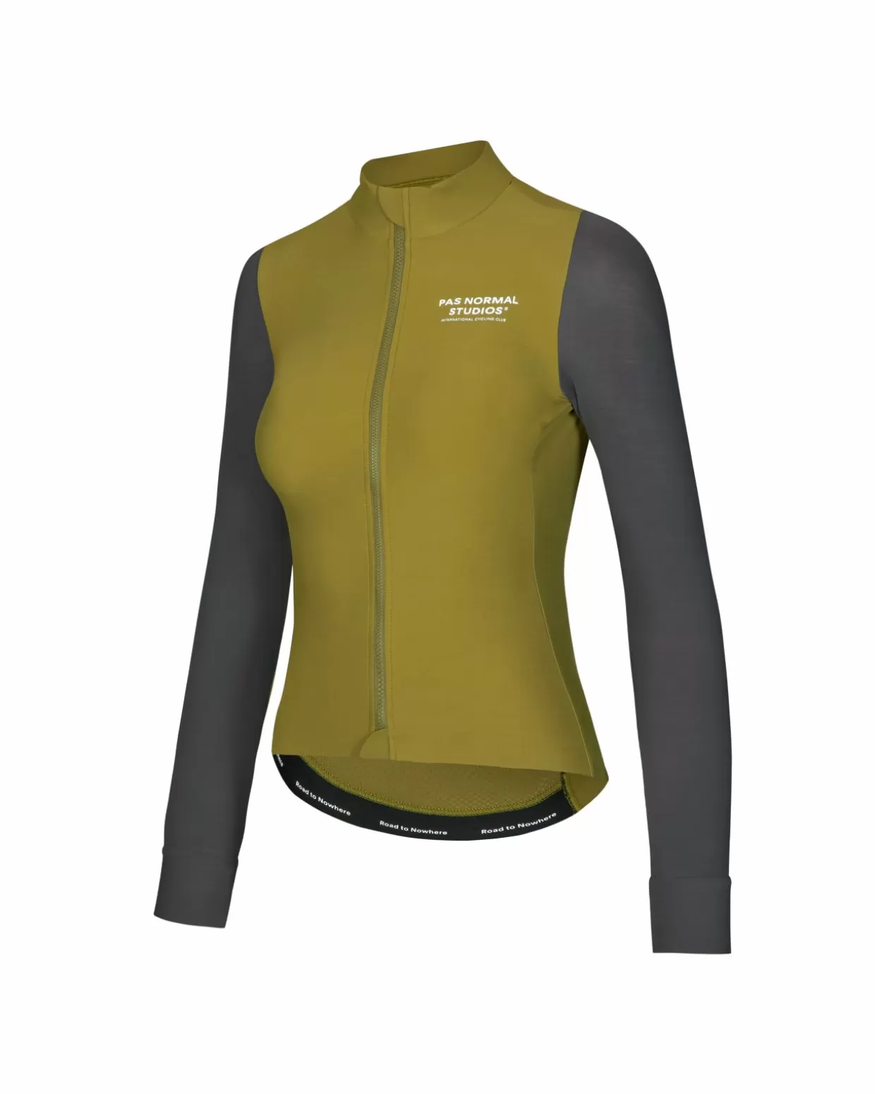 Jerseys^Pas Normal Studios Women's Mechanism Long Sleeve Jersey — Deep Grey / Green