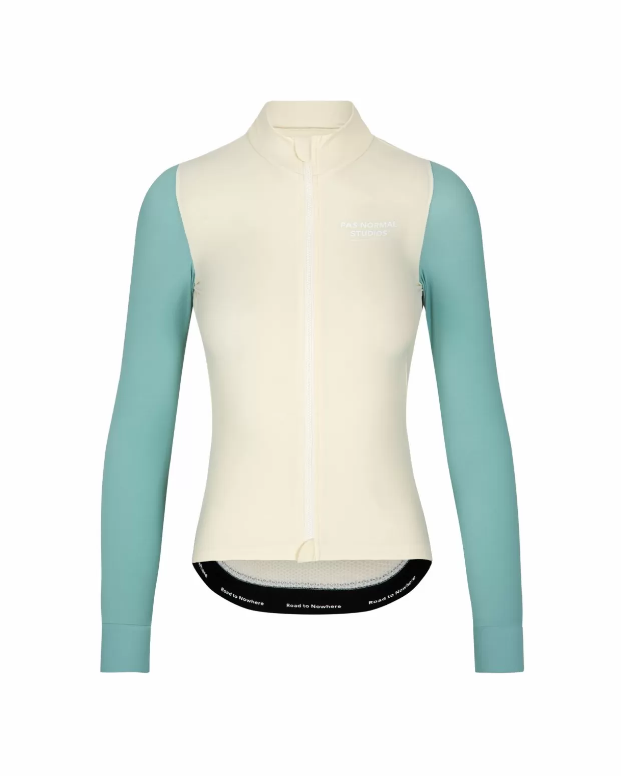 Jerseys^Pas Normal Studios Women's Mechanism Long Sleeve Jersey — Off-White / Light Teal