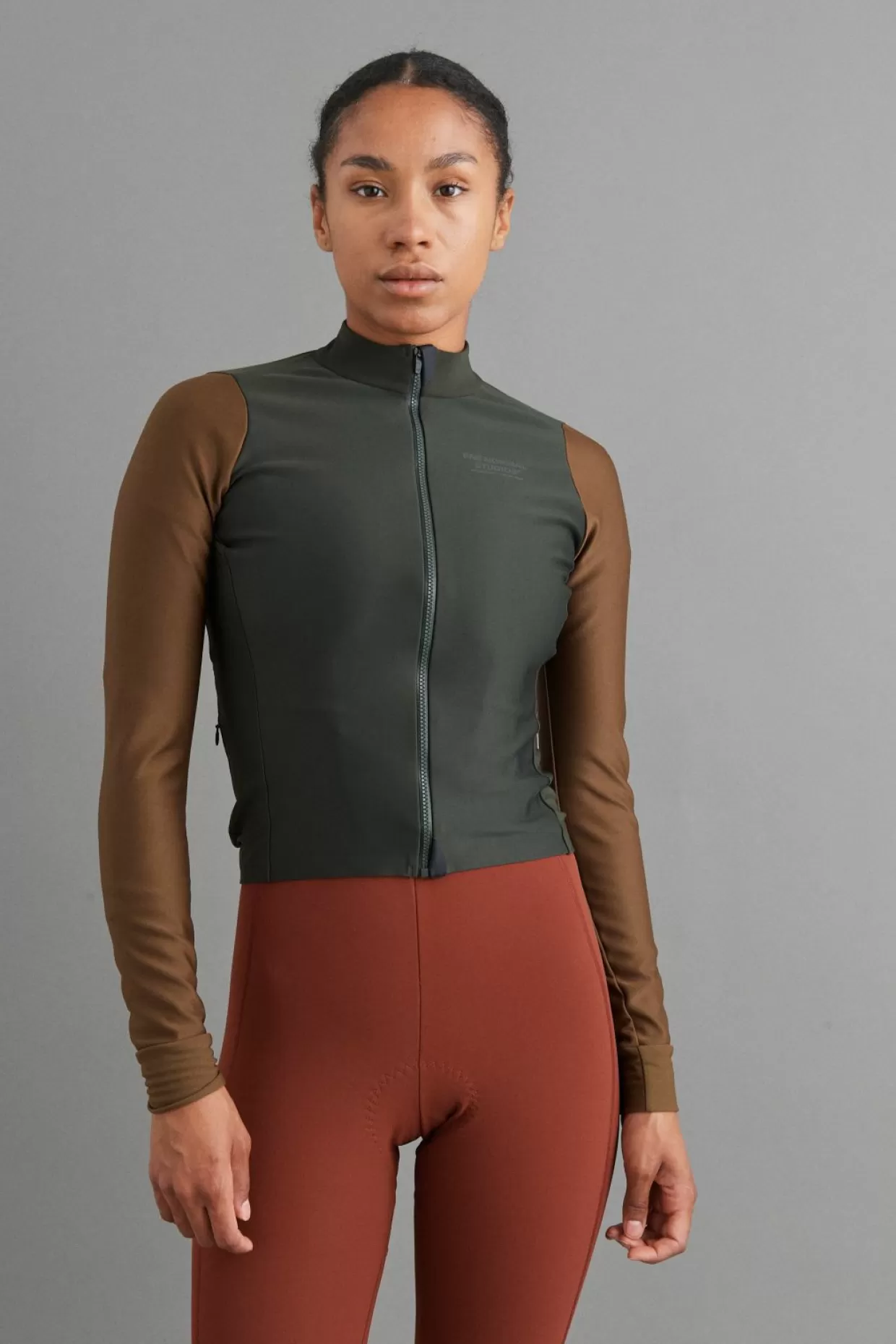 Jerseys^Pas Normal Studios Women's Mechanism Thermal Long Sleeve Jersey — Dark Olive / Army Brown