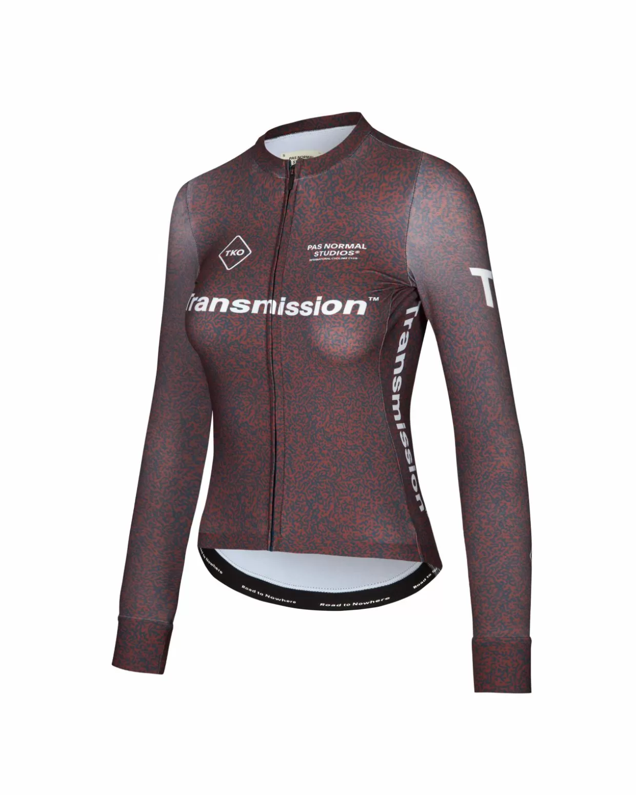 Jerseys^Pas Normal Studios Women's T.K.O. Long Sleeve Jersey — Mahogany Transmission
